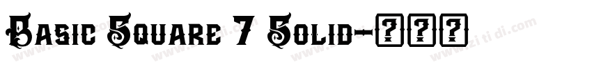 Basic Square 7 Solid字体转换